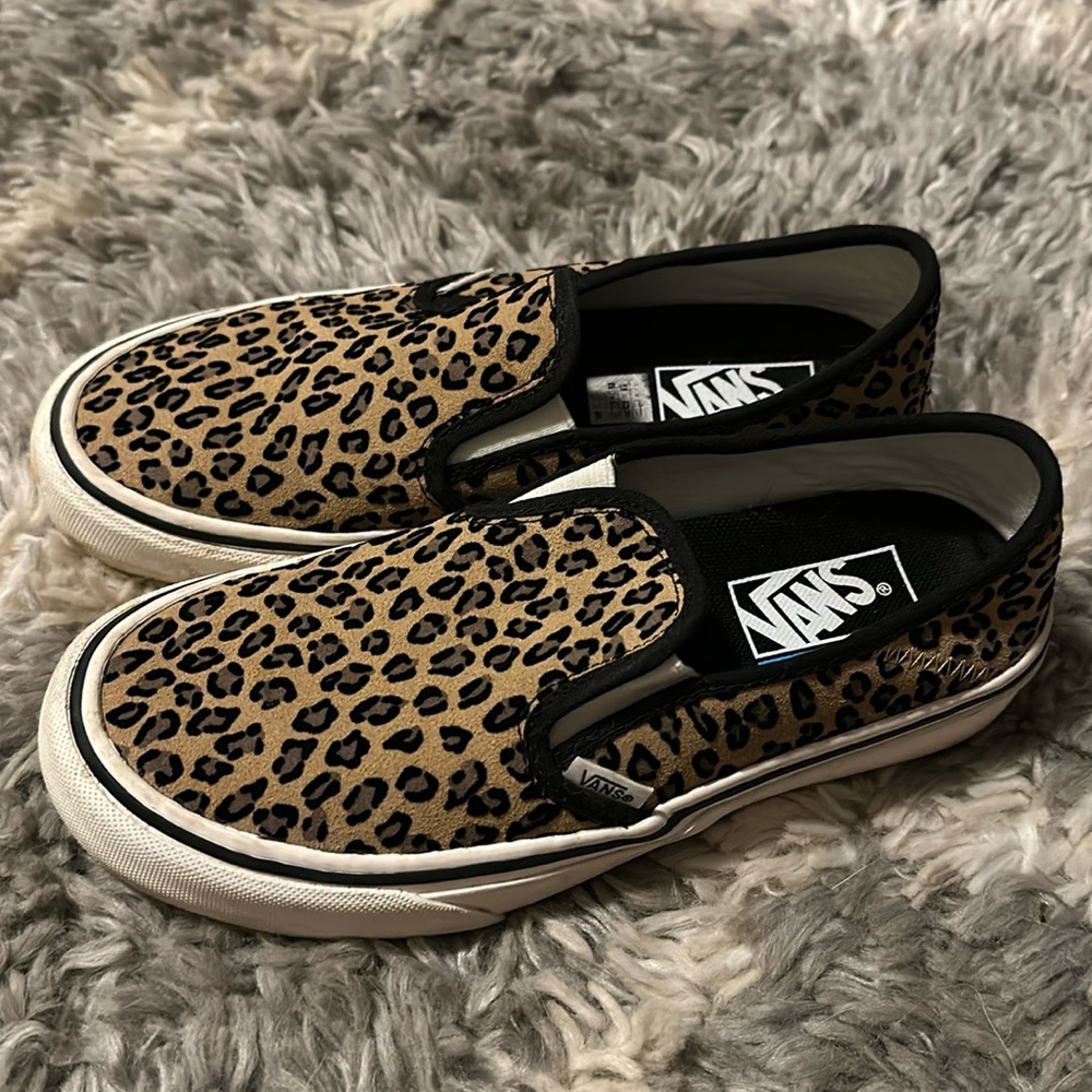 Leopard print vans!